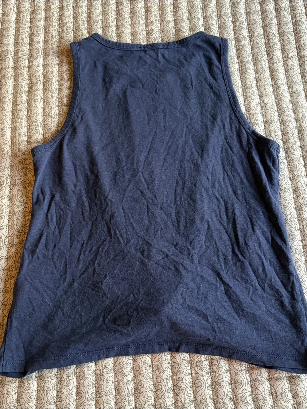 J. Crew Navy Twist-Knot Cotton Tank Top